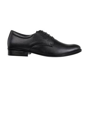 Vardhra Men's Black Genuine Leather Derby Formal Shoes 2