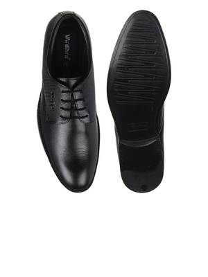 Vardhra Men's Black Genuine Leather Derby Formal Shoes 4