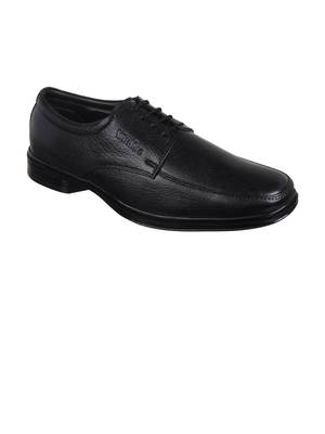 Vardhra Men's Black Genuine Leather Derby Formal Shoes 1