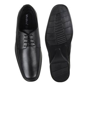 Vardhra Men's Black Genuine Leather Derby Formal Shoes 4