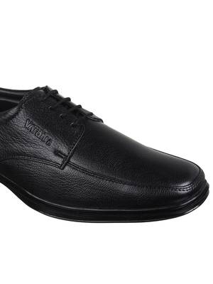 Vardhra Men's Black Genuine Leather Derby Formal Shoes 5