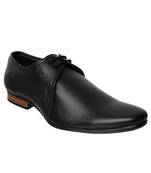 Vardhra Men's Black Genuine Leather Derby Party Formal Shoes