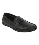 Vardhra Men's Black Genuine Leather Mild Leather Casual Loafer