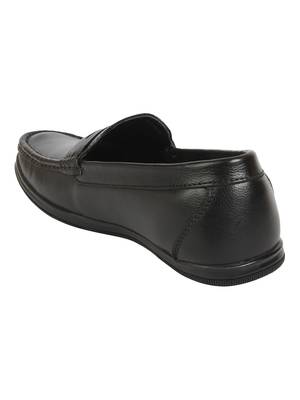 Vardhra Men's Black Genuine Leather Mild Leather Casual Loafer 2