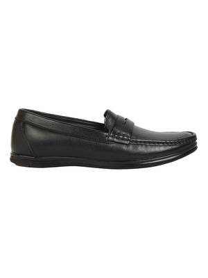 Vardhra Men's Black Genuine Leather Mild Leather Casual Loafer 3