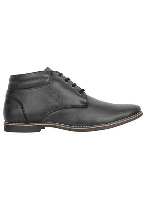 Vardhra Men's Black Genuine Leather Outdoor Derby Formal Boot 2