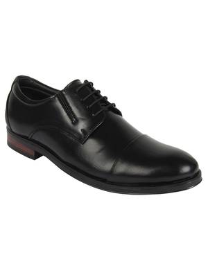 Vardhra Men's Black Genuine Leather Oxford Formal Shoes 1