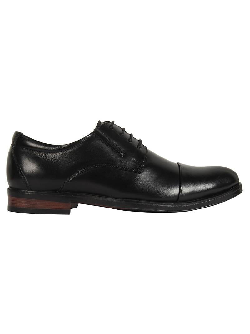 Vardhra Men's Black Genuine Leather Oxford Formal Shoes