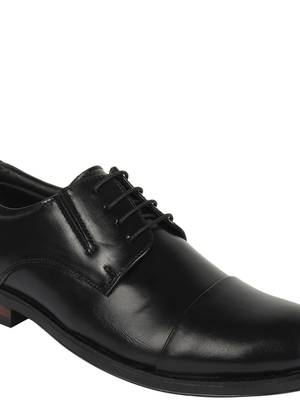 Vardhra Men's Black Genuine Leather Oxford Formal Shoes 5