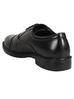 Vardhra Men's Black Genuine Leather Oxford Formal Shoes 2