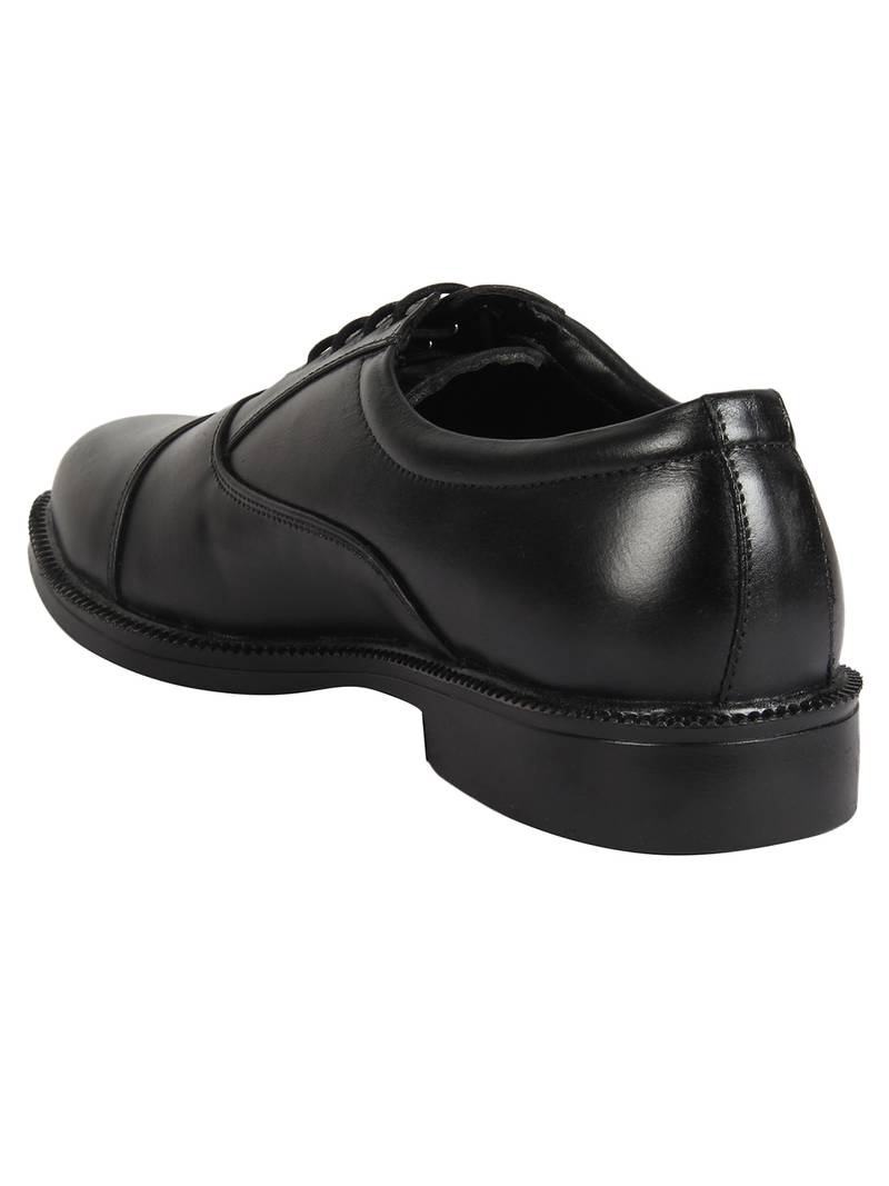 Vardhra Men's Black Genuine Leather Oxford Formal Shoes