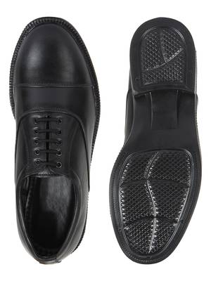 Vardhra Men's Black Genuine Leather Oxford Formal Shoes 4