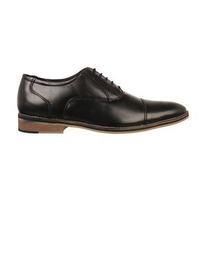 Vardhra Men's Black Genuine Leather Party Oxford Formal Shoes 3