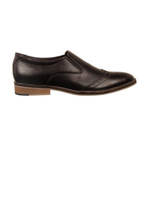 Vardhra Men's Black Genuine Leather Party Quarter Brogue Formal Shoes 3