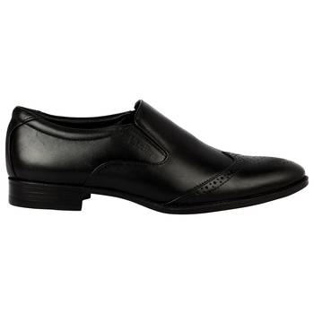 Vardhra Men's Black Genuine Leather Party Quarter Brogue Formal Shoes 2