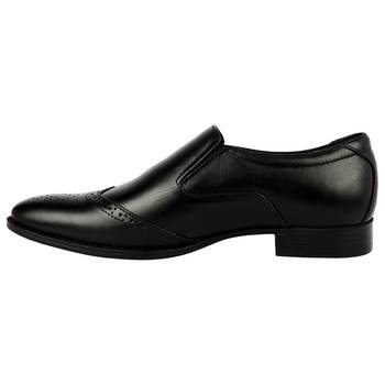 Vardhra Men's Black Genuine Leather Party Quarter Brogue Formal Shoes 3