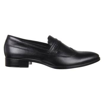 Vardhra Men's Black Genuine Leather Party Quarter Brogue Formal Shoes 3
