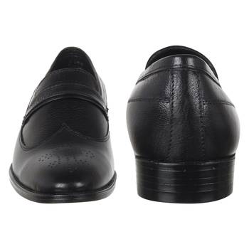 Vardhra Men's Black Genuine Leather Party Quarter Brogue Formal Shoes 5