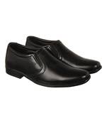 Vardhra Men's black Genuine Leather Party Slip On Formal Shoes