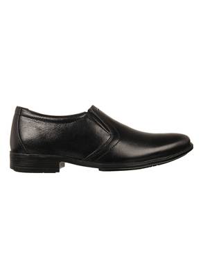 Vardhra Men's black Genuine Leather Party Slip On Formal Shoes 2