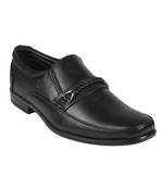 Vardhra Men's Black Genuine Leather Slip On Formal Shoes