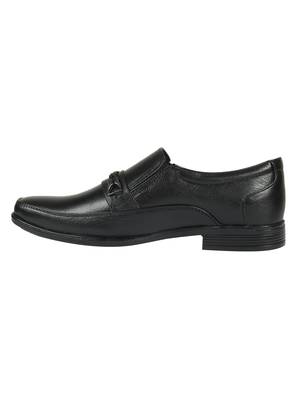 Vardhra Men's Black Genuine Leather Slip On Formal Shoes 4