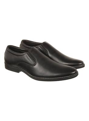Vardhra Men's Black Genuine Leather Slip On Formal Shoes 1