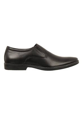 Vardhra Men's Black Genuine Leather Slip On Formal Shoes 2