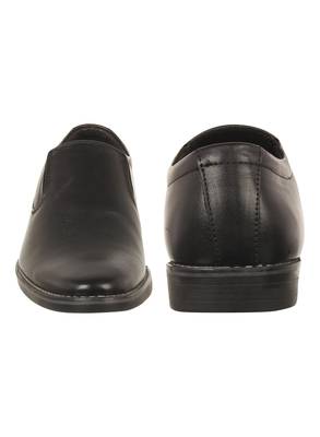 Vardhra Men's Black Genuine Leather Slip On Formal Shoes 4