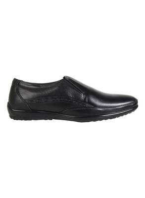 Vardhra Men's BLACK Genuine Leather Slip On Formal Shoes 2