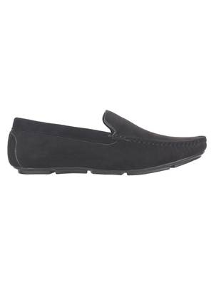 Vardhra Men's Black Suede Leather Outdoor Casual Loafer 3