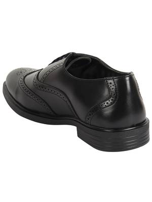 Vardhra Men's Black Synthetic Leather Brogue Formal Shoes 2