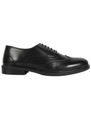 Vardhra Men's Black Synthetic Leather Brogue Formal Shoes 3