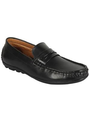 Vardhra Men's Black Synthetic Leather Casual Loafer 1
