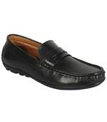 Vardhra Men's Black Synthetic Leather Casual Loafer