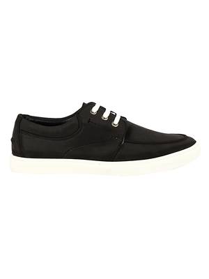 Vardhra Men's Black Synthetic Leather Casual Sneaker Casual Shoes 2