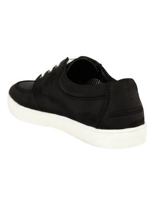 Vardhra Men's Black Synthetic Leather Casual Sneaker Casual Shoes 3