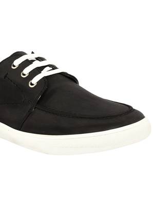 Vardhra Men's Black Synthetic Leather Casual Sneaker Casual Shoes 5