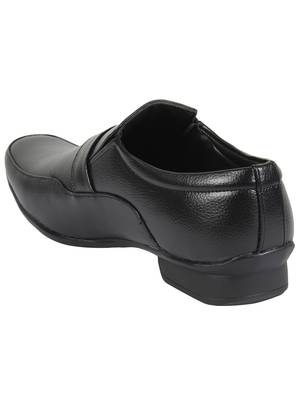 Vardhra Men's Black Synthetic Leather Derby Formal Shoes 2