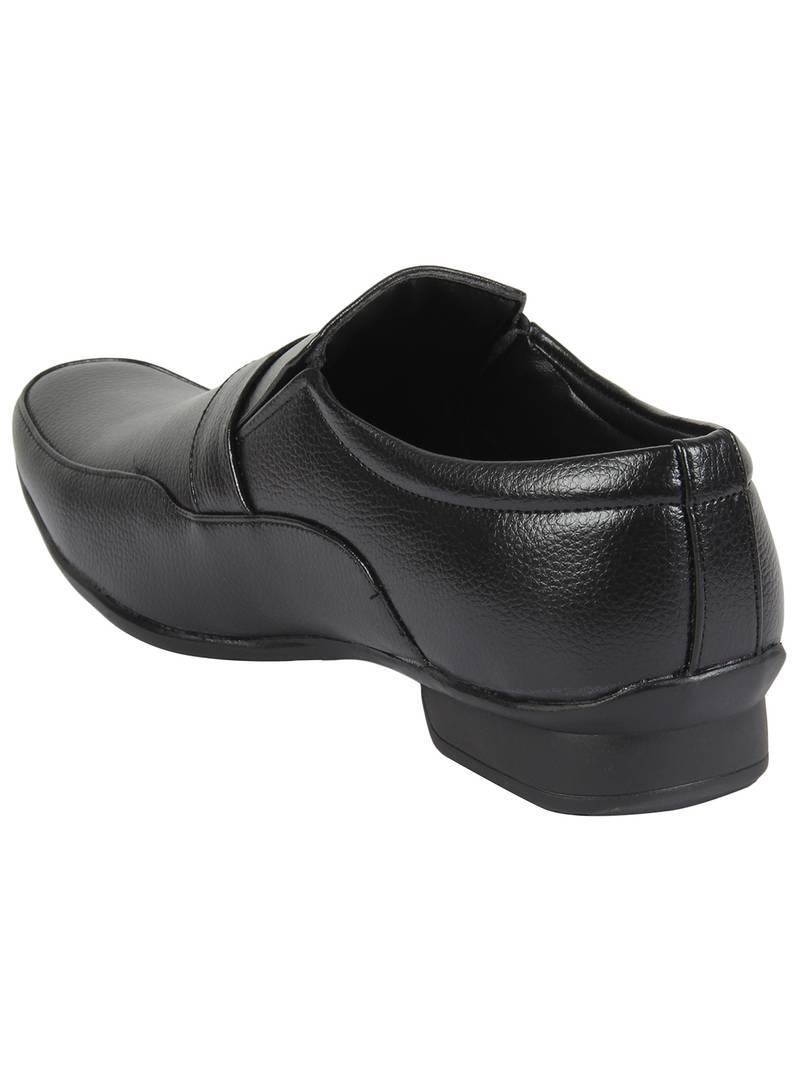 Vardhra Men's Black Synthetic Leather Derby Formal Shoes