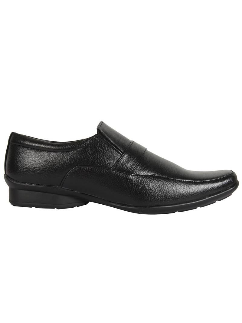 Vardhra Men's Black Synthetic Leather Derby Formal Shoes