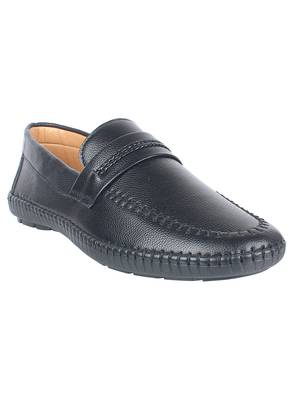 Vardhra Men's Black Synthetic Leather Outdoor Casual Loafer 1