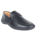 Vardhra Men's Black Synthetic Leather Outdoor Casual Loafer