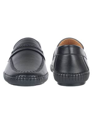 Vardhra Men's Black Synthetic Leather Outdoor Casual Loafer 4