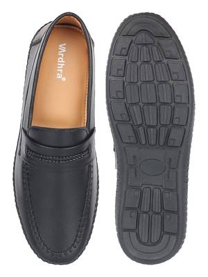 Vardhra Men's Black Synthetic Leather Outdoor Casual Loafer 5