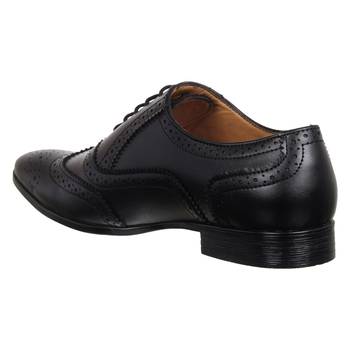 Vardhra Men's Black Synthetic Leather Party Brogue Formal Shoes 2