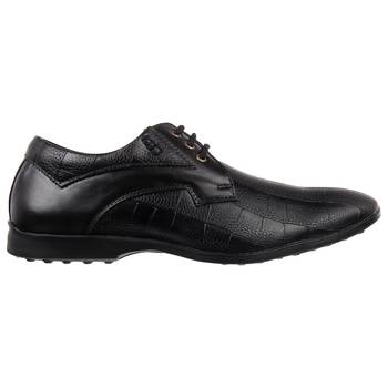 Vardhra Men's BLACK Synthetic Leather Party Derby Formal Shoes 3