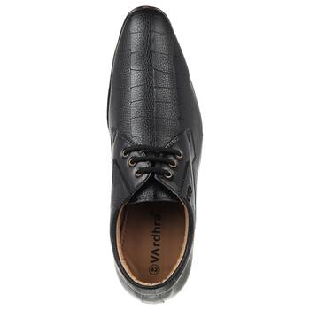 Vardhra Men's BLACK Synthetic Leather Party Derby Formal Shoes 4