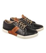 Vardhra Men's Black Synthetic Leather Party Outdoor Casual Shoes