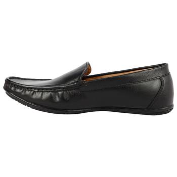 Vardhra Men's Black Synthetic Leather Party Outdoor Formal Loafer 3